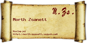 Morth Zsanett névjegykártya